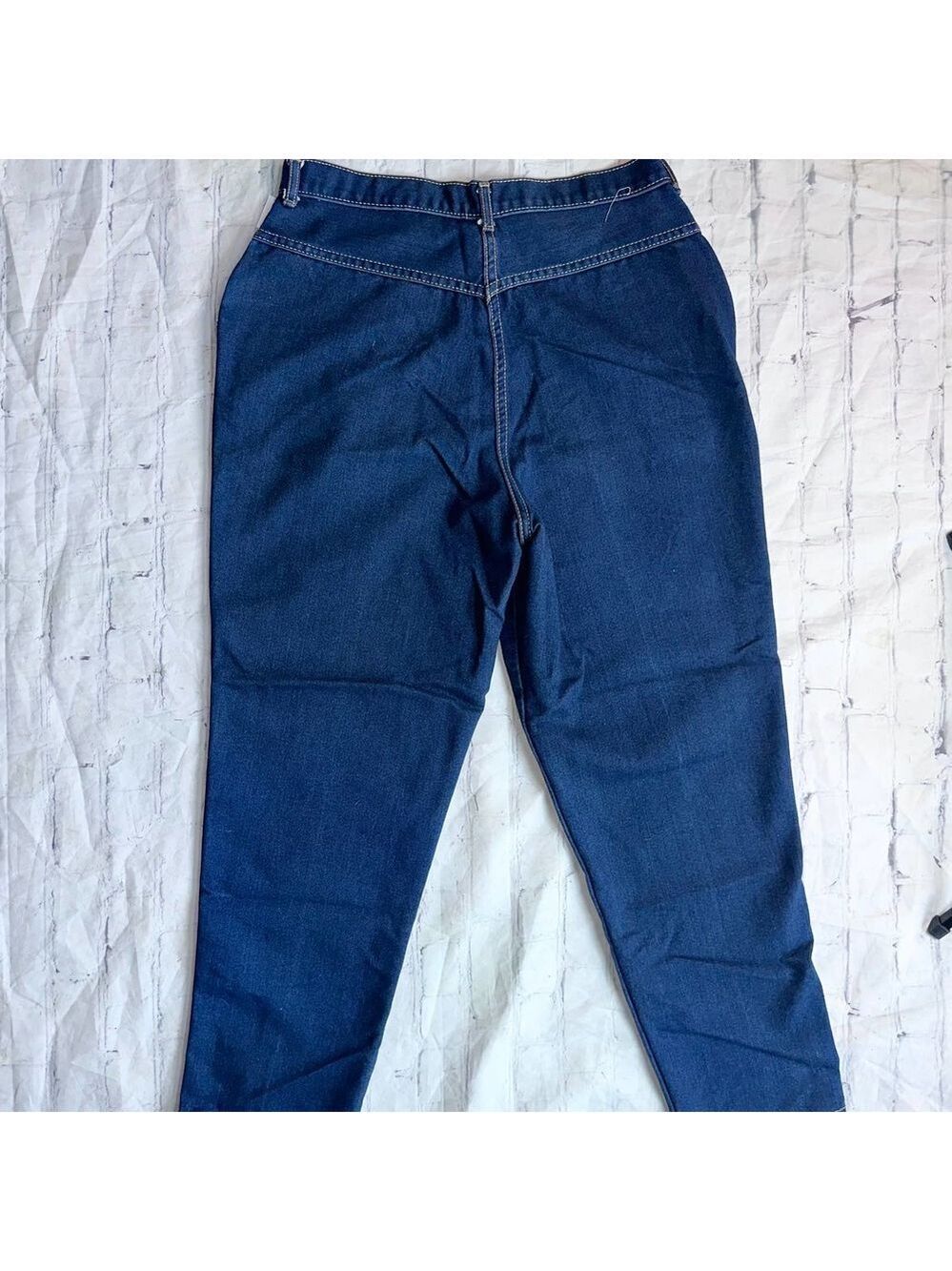 Vintage Women’s Size 32R 1980s Gitano High Waist Tapered Denim Blue Jeans - Picture 4 of 10